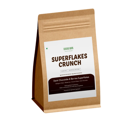 Healthy Dark Chocolate & Berries Super Flakes cereal bowl