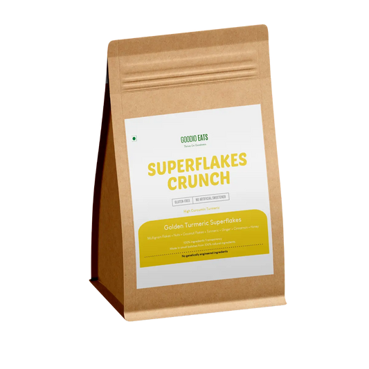 Golden Turmeric Superflakes Goodio Eats - Thrive On Goodness