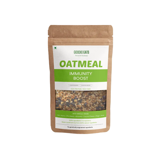 Immunity Boost Oatmeal packaging from Goodio Eats