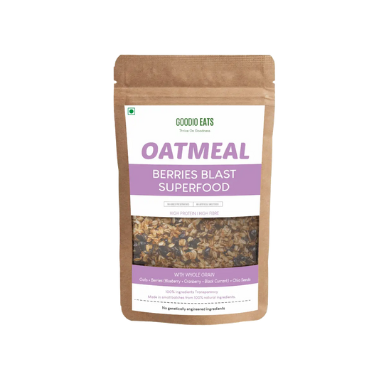 Berries Blast Oatmeal – Healthy Breakfast Oats, Delicious Oatmeal with Mixed Berries, Fiber-Rich Berries Blast Oatmeal